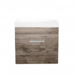 Berge White Oak Mini Wall Hung 500 Vanity Cabinet Only